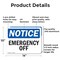 Signmission Emergency Off, 14 in W x Rectangle, Aluminum OS-2PACK-NS-A-1014-L-11864 - alternate 6